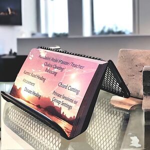 Elegant Black Mesh Wire Business Card Holder l Home - Office l NIB